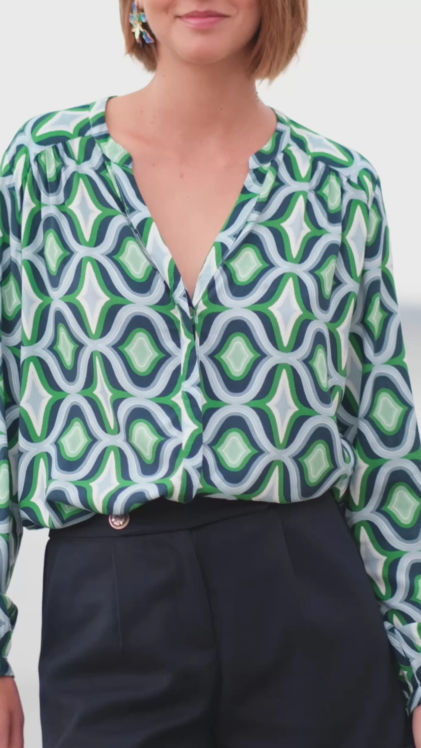 Blouses & Chemisiers | LA PETITE ÉTOILE Blouse Aveline Geo