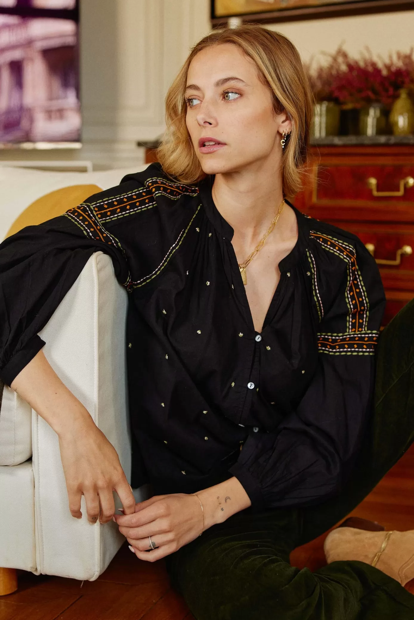 Blouses & Chemisiers | LA PETITE ÉTOILE Blouse Sloane Noir