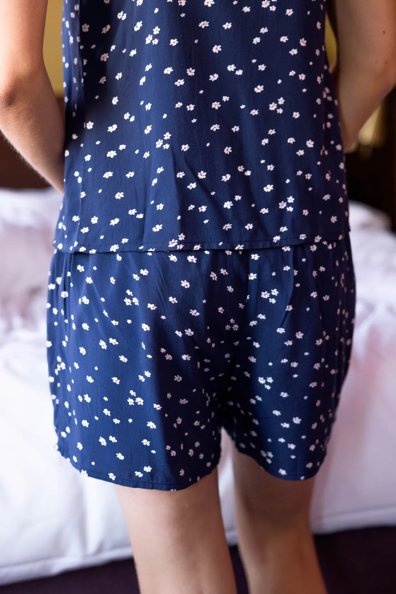 Les Pyjamas | LA PETITE ÉTOILE Caraco Et Shorty Set Zia Fleurette