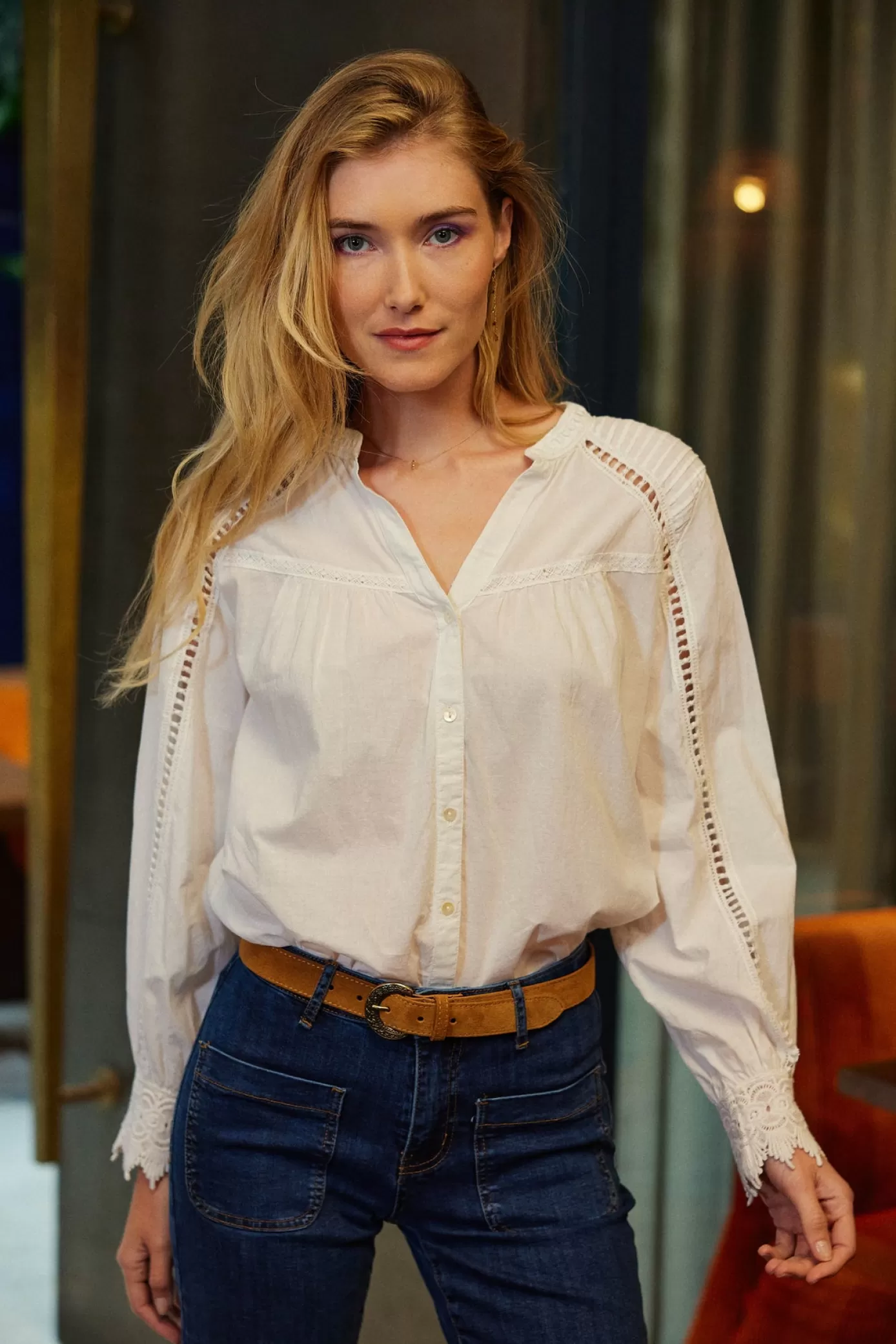 Blouses & Chemisiers | LA PETITE ÉTOILE Chemisier Loan Blanc