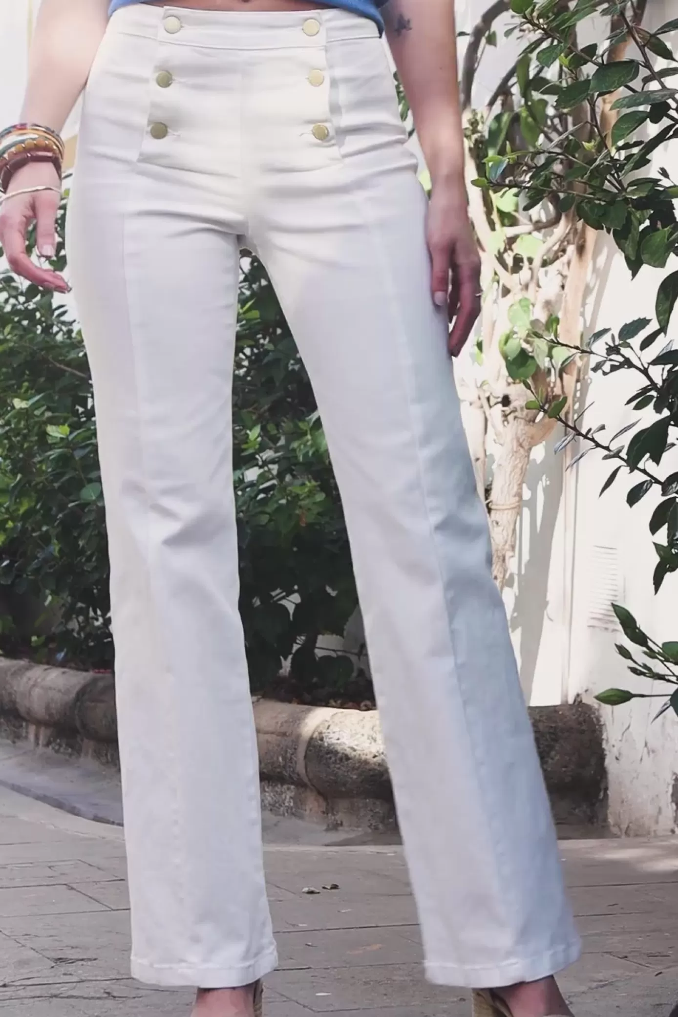 Pantalons & Jeans | LA PETITE ÉTOILE Jean Paula B Blanc